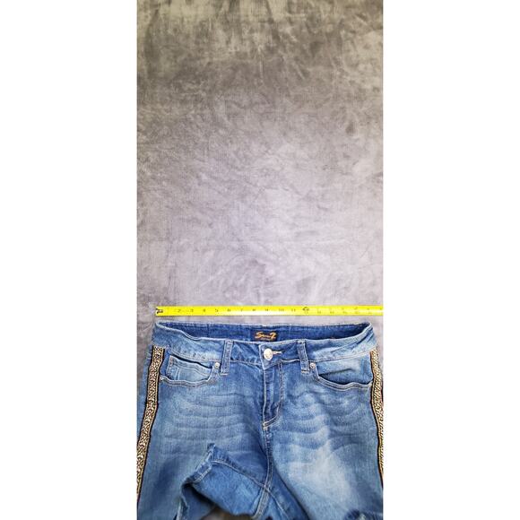 Seven 7 Blue Size 12 Wash Denim Jean Shorts Women’s Casual C29-15 - Picture 4 of 11